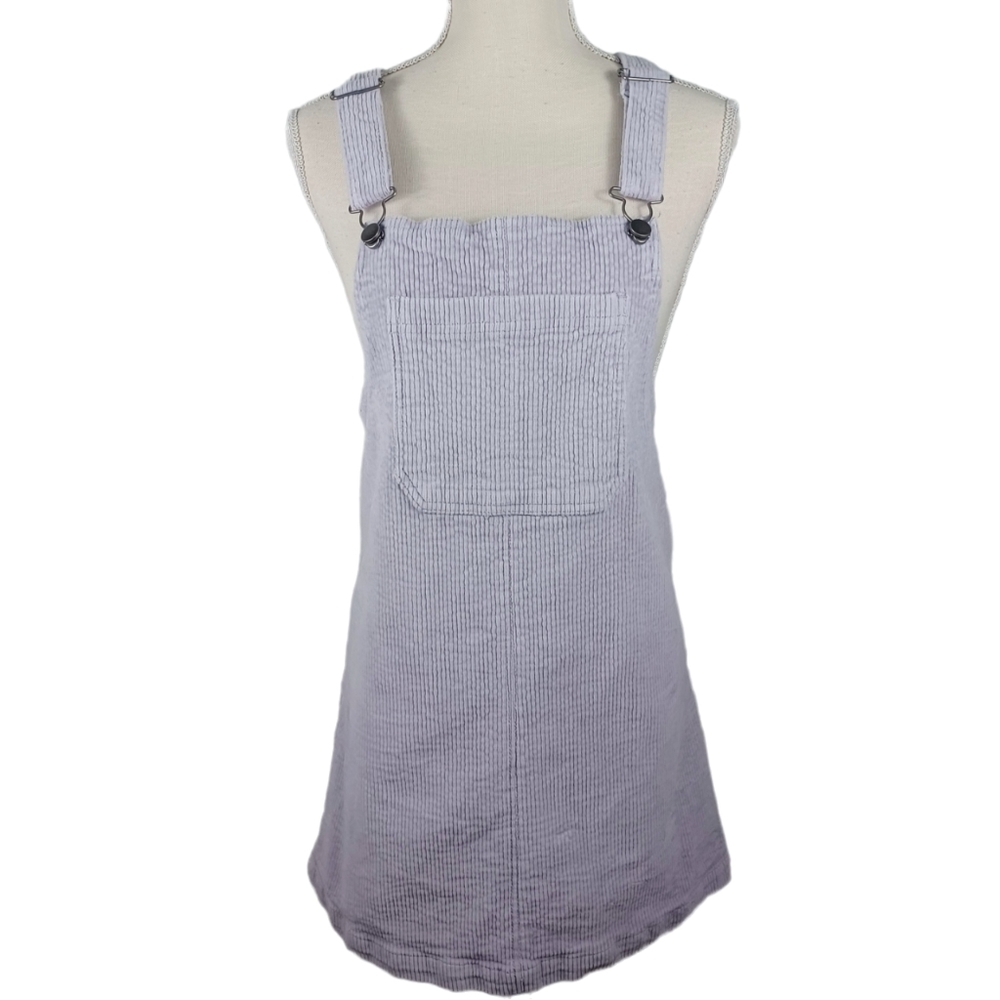 Corduroy Overalls Dress Medium -Light Purple -Mini -Front Pocket -SO Brand
